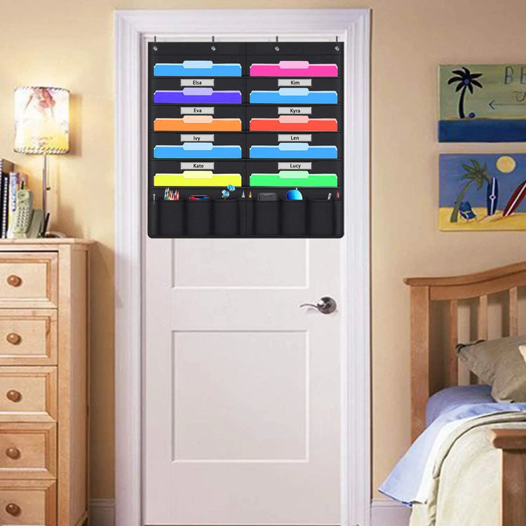 File Organizer with 10 Pockets for Storing Documents and Office Supplies