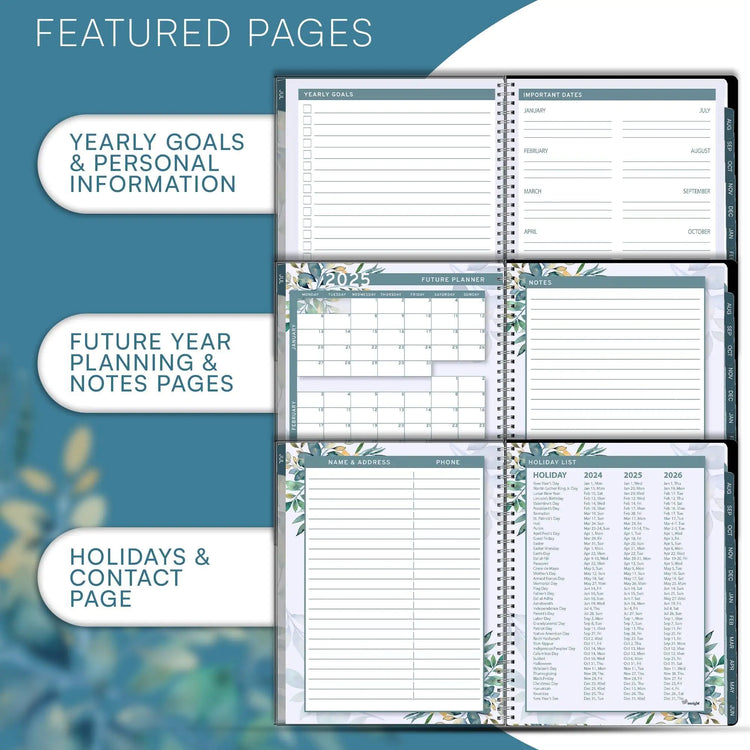 Aesthetic Spiral Planner for Academic Year July 2024 - June 2025