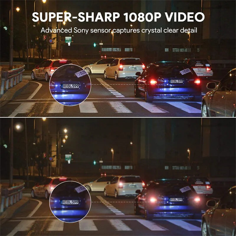 Vehicle Dash Cam with 170 Degree Field of View and G-Sensor