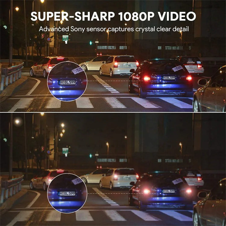 Vehicle Dash Cam with 170 Degree Field of View and G-Sensor