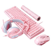 Cute Pink Mechanical Gaming Keyboard for Girls