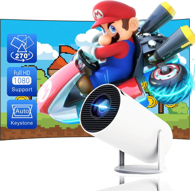 Portable Bright Mini Projector for 4K HD Viewing Experience