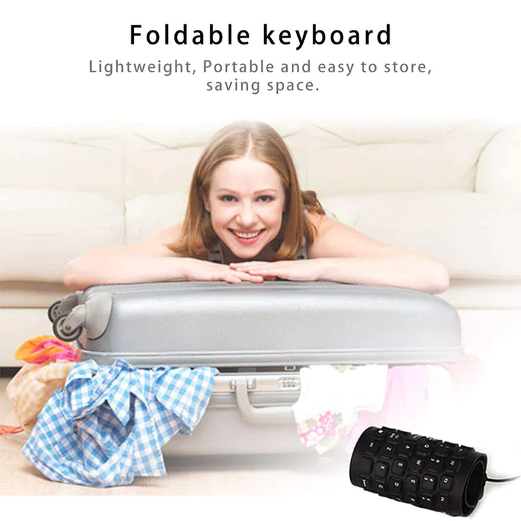 Flexible Silicone Keyboard with USB Connection and Waterproof Protection