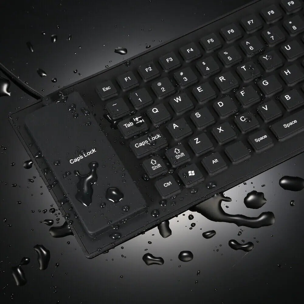 Waterproof Foldable Silicone USB Keyboard with Flexible Design