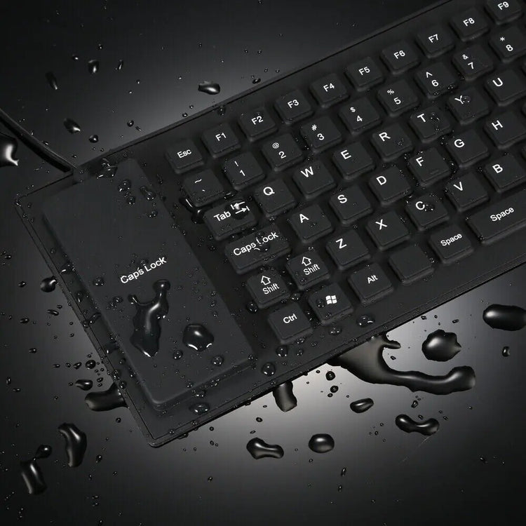Waterproof Foldable Silicone USB Keyboard with Flexible Design