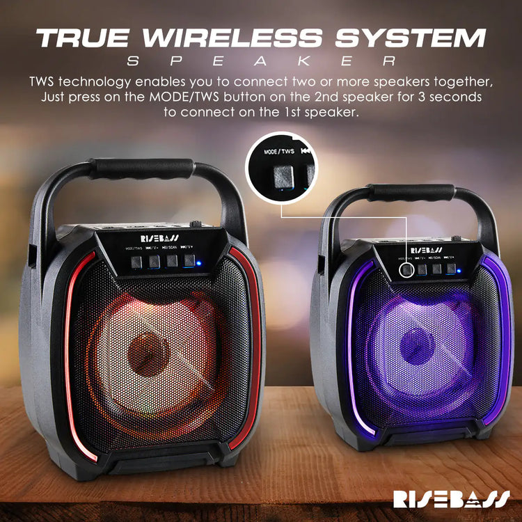8" 600 watt Speaker - Portable Wireless Bluetooth 