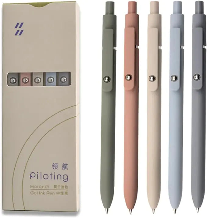 5-Pack Black 0.5mm Gel Pens with Fine Point for Smooth Writing