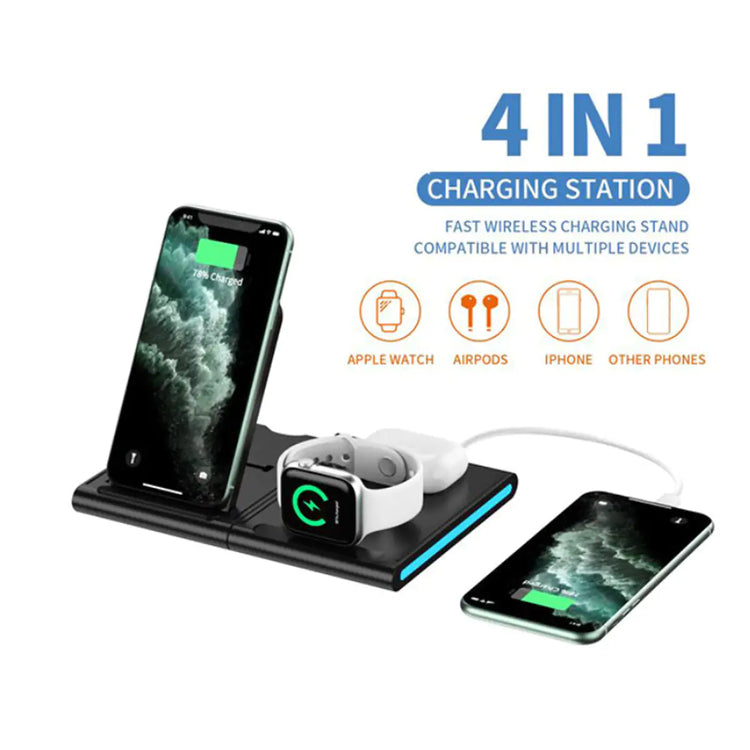 Magnetic Power Tiles 4-in-1 Wireless Charging Station for Multiple Devices