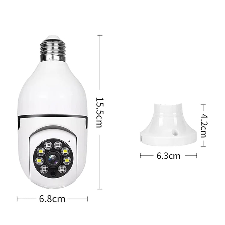 Ceiling Mounted E27 360° Light Bulb Camera with Smart Features