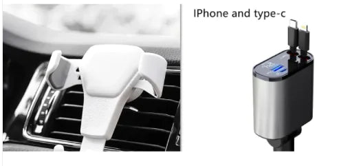 100W Metal Car Charger with Super Fast USB-C Charging Adapter