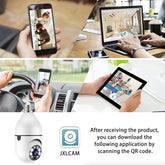 Smart E27 Light Bulb Camera with 360 Degree View and IR Night Mode
