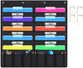 File Organizer with 10 Pockets for Storing Documents and Office Supplies