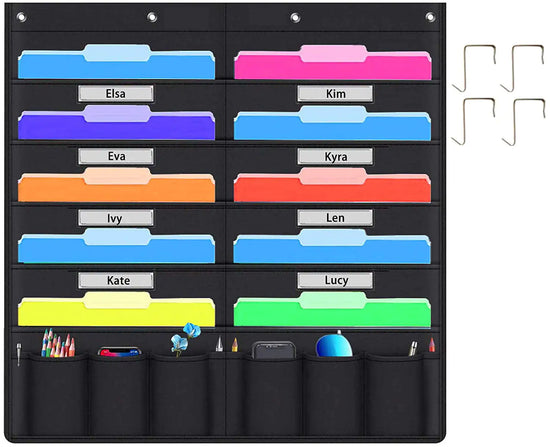 File Organizer with 10 Pockets for Storing Documents and Office Supplies