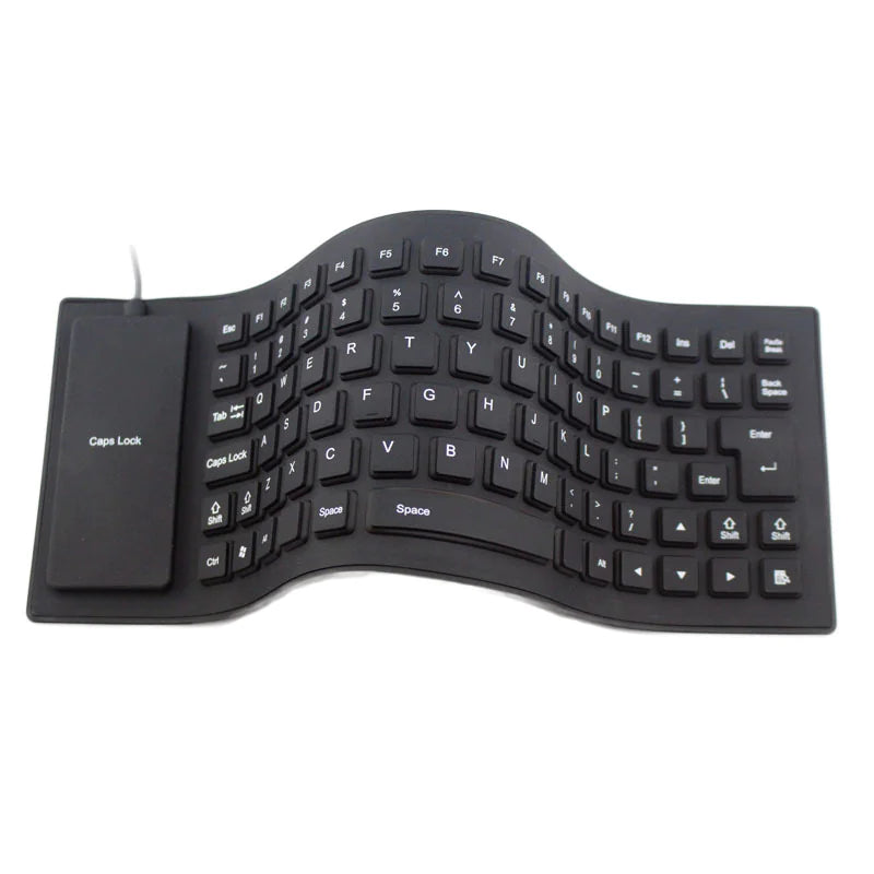 Flexible Silicone Keyboard with USB Connection and Waterproof Protection