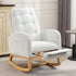 Decorative Rocking Chair with Matching Footrest for Living Room