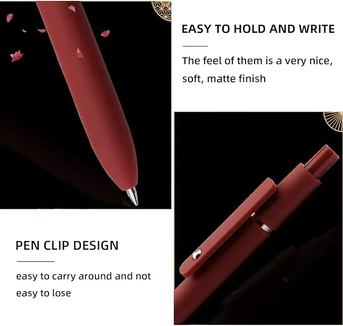 5-Pack Black 0.5mm Gel Pens with Fine Point for Smooth Writing