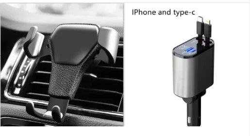 100W Metal Car Charger with Super Fast USB-C Charging Adapter