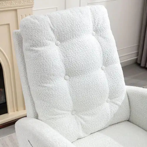 Decorative Rocking Chair with Matching Footrest for Living Room