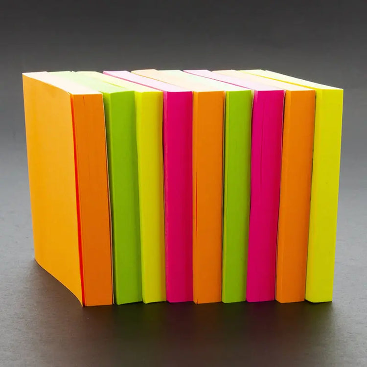 Colorful 3 Inch Neon Sticky Notes for Reminders and Organization