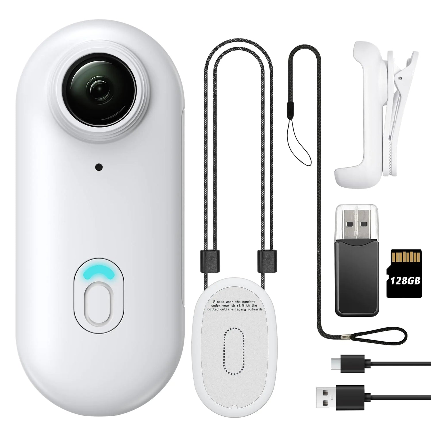 128GB FHD 1080P Mini Body Camera Wearable Action Body Cam Thumb Size