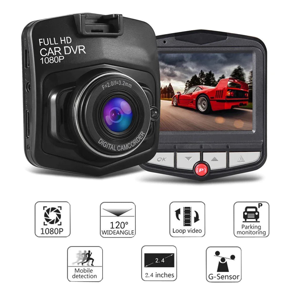 Front-Facing Full HD Dash Cam for Cars with G-Sensor
