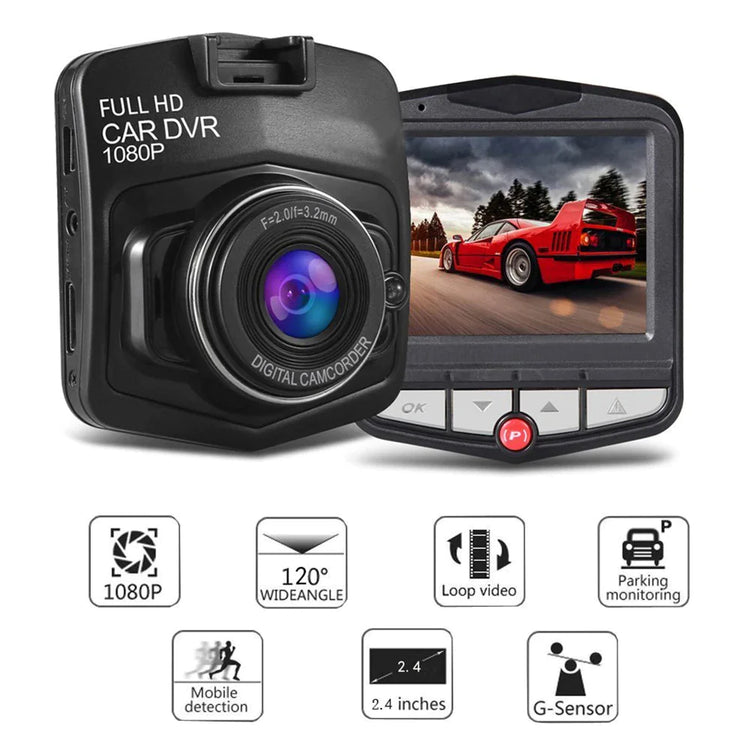 Front-Facing Full HD Dash Cam for Cars with G-Sensor