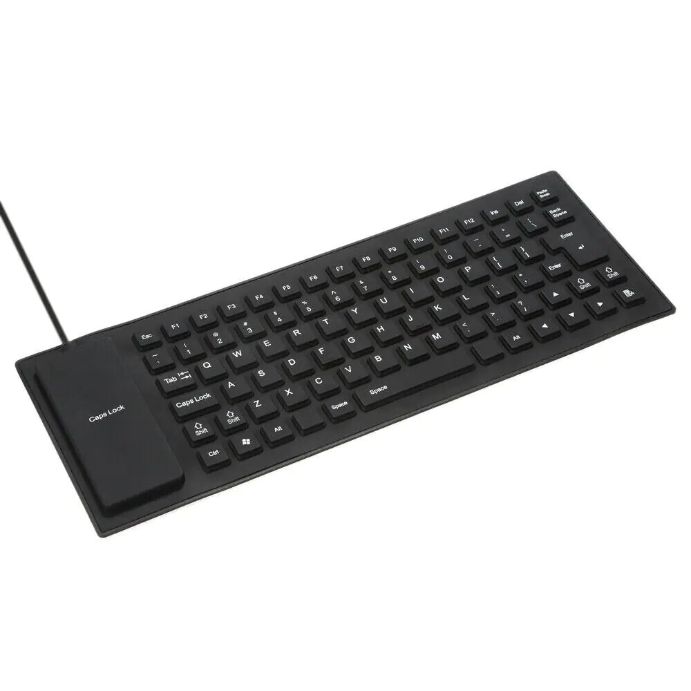 Waterproof Foldable Silicone USB Keyboard with Flexible Design