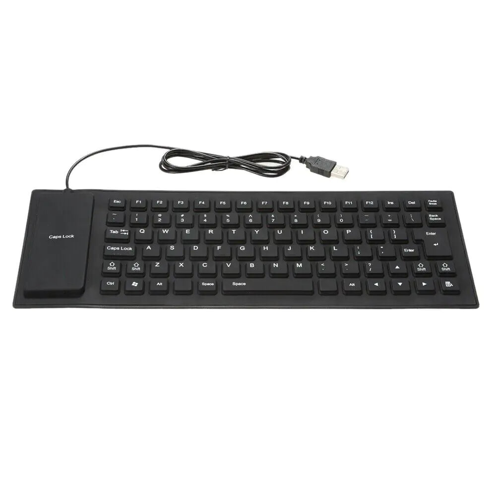 Flexible Silicone Keyboard with USB Connection and Waterproof Protection