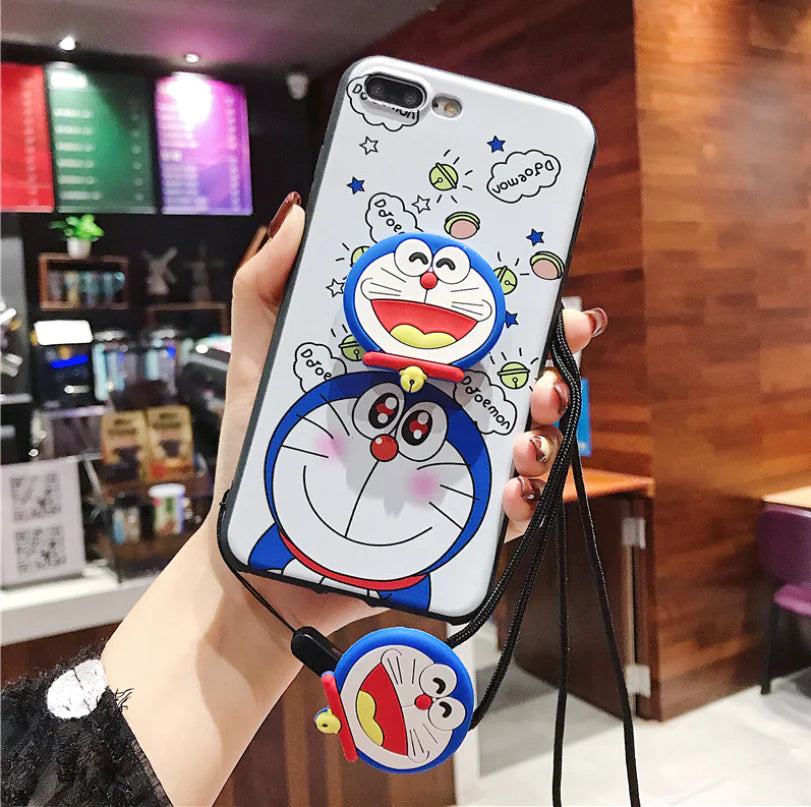 Cute Snoopy Phone Case with Built-in Stand and Screen Protector