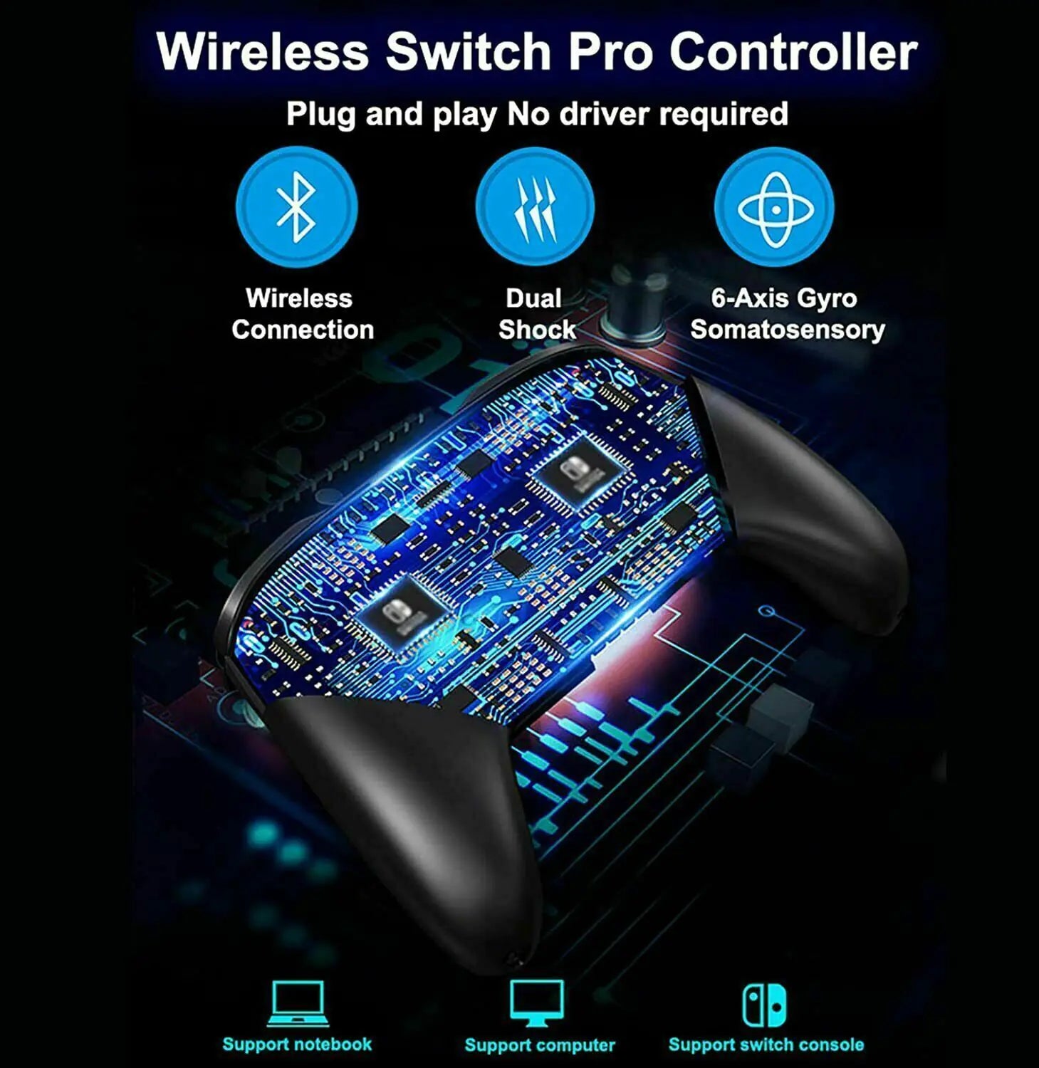 Pro Gaming Wireless Remote with Dual Analog Sticks and Triggers