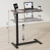 Decorative Standing Scroll Table with Concealed Rolling Wheels