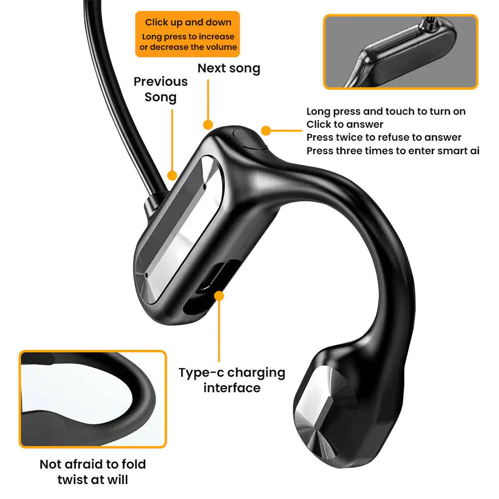 Wireless Bluetooth Headset with Clear Sound and Long Battery Life