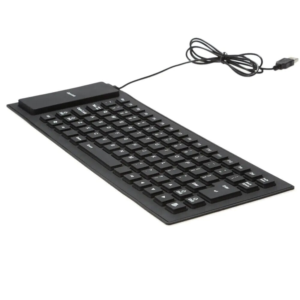 Waterproof Foldable Silicone USB Keyboard with Flexible Design