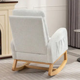 Decorative Rocking Chair with Matching Footrest for Living Room