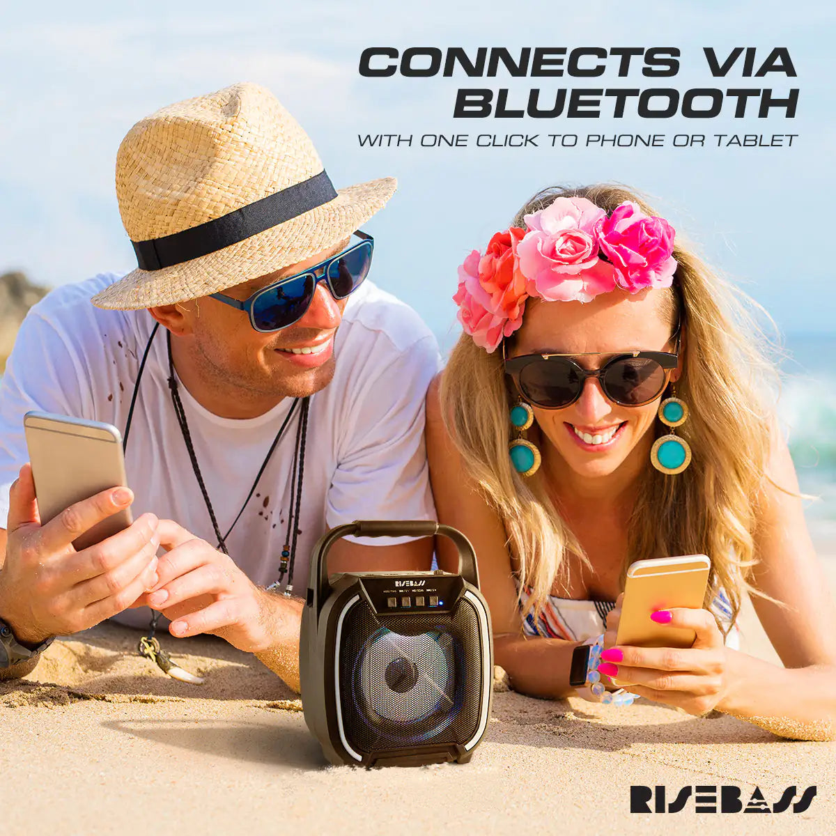 8" 600 watt Speaker - Portable Wireless Bluetooth 