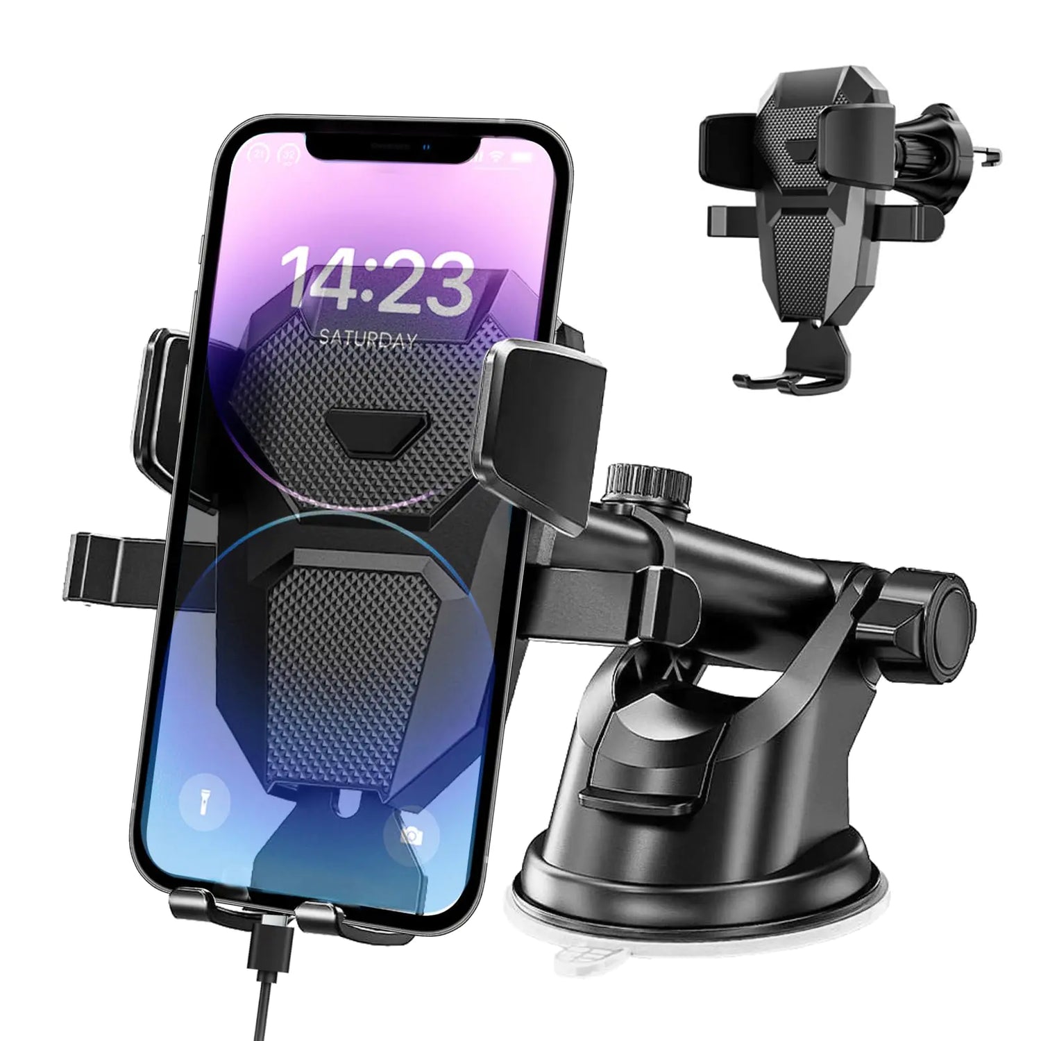 3-in-1 Universal Car Phone Mount for Dashboard, Vent, and Windshield