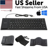 Flexible Silicone Keyboard with USB Connection and Waterproof Protection