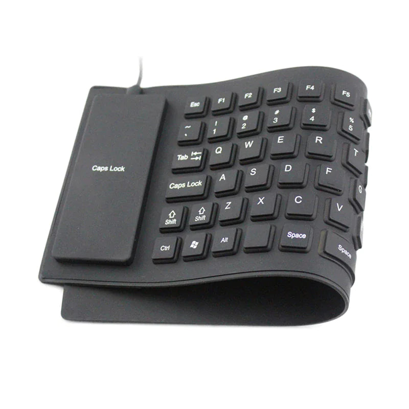 Waterproof Foldable Silicone USB Keyboard with Flexible Design