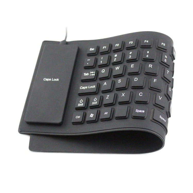 Waterproof Foldable Silicone USB Keyboard with Flexible Design